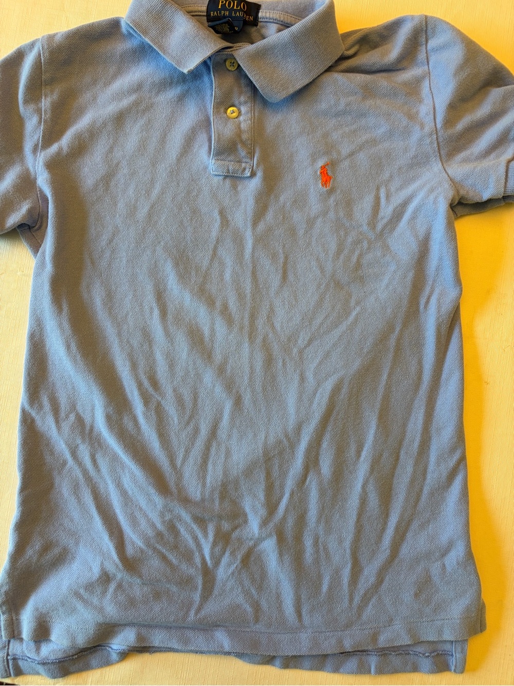 Polo by Ralph Lauren Light Blue Kids Polo with Orange Pony